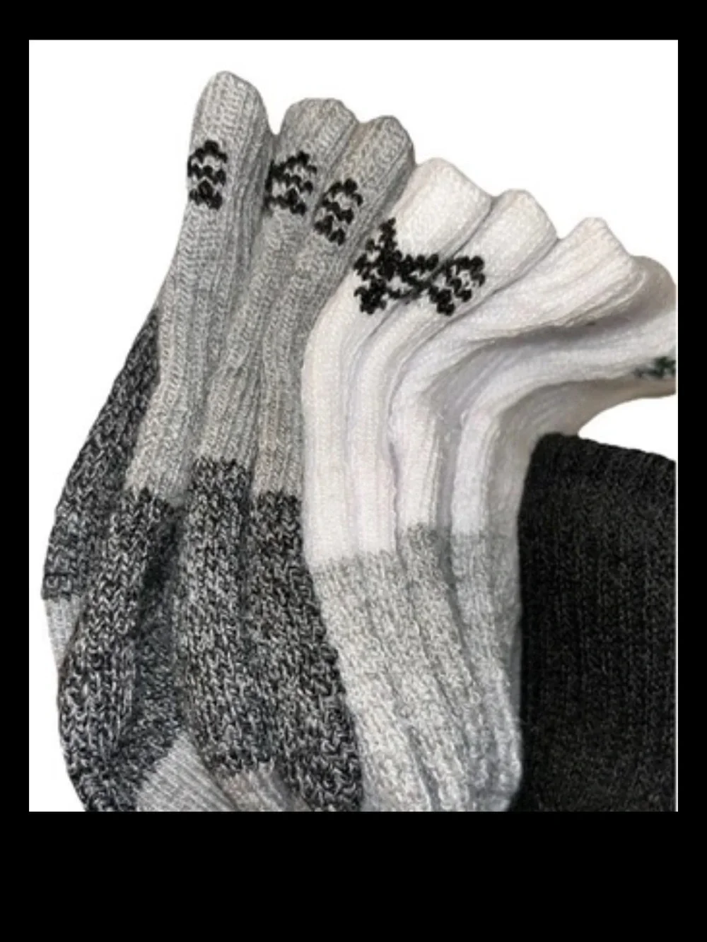 Zoo York Quarter Socks 8 Pair Men 6-12 Gray Black White w ZY Logos NEW! Skate